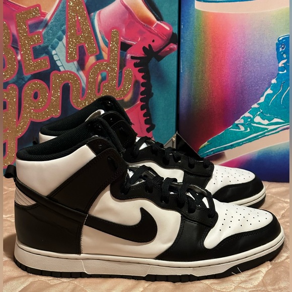 Nike Other - Nike Dunk high black/white (panda) size 12 men